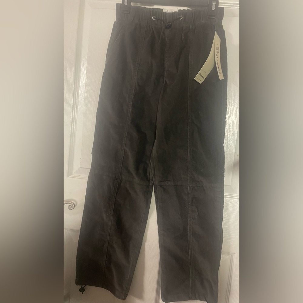 No Boundaries Women’s Gray Corduroy Drawstring Parachute‎ Pants! NWT! Size XXS!